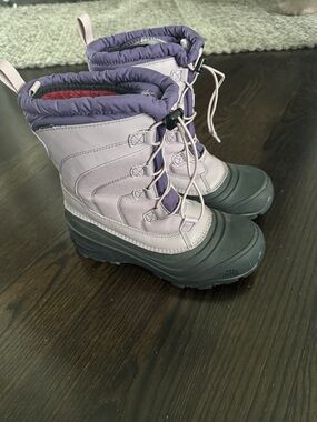 The North Face Kids Purple and Gray Winter Snow Boots